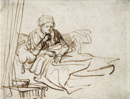 rembrandt saskia drawing