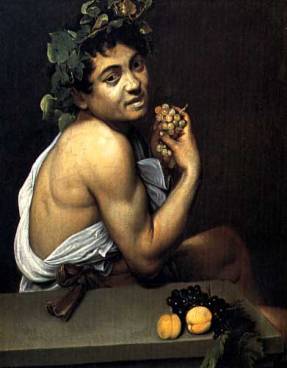 Caravaggio, Self-porrait as young sick Bacchus, 1593