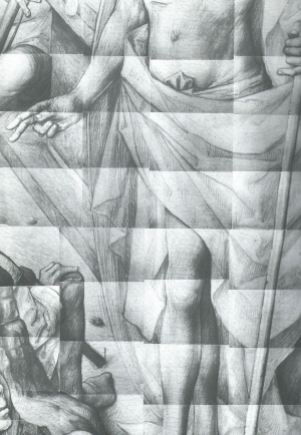 IRR mosaic of the underdrawing in the Resurrection, detail