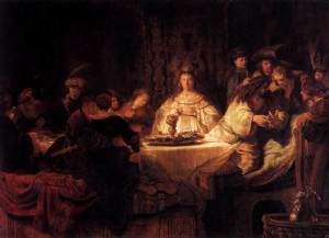 Rembrandt, Samson's Wedding feast, 1638, Gemäldegalerie Dresden