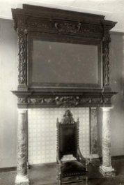 The hearth from the back room at Nieuwegracht 6 before it was demolished. Photo municipal archives, Utrecht
