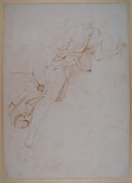 18. Left-hand Victory from the Arch of Titus, by a collaborator of Raphael, copied after a drawing by Raphael, c. 1514, Ashmolean Museum