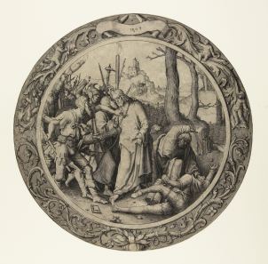 4. Lucas van Leyden, Betrayal of Christ, 1509, copper engraving, 28.5 cm